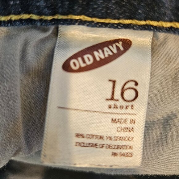 OLD NAVY THE DIVA Boot Cut Medium Wash Womens 16 short Casual Denim mom Rodeo - Picture 3 of 14